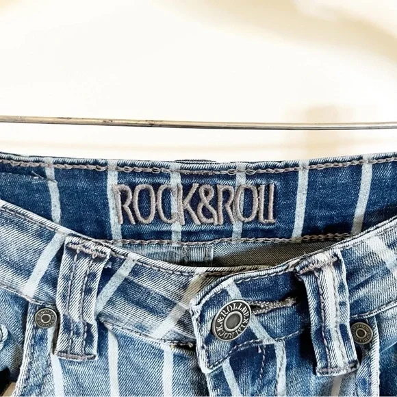 Rock and Roll Denim Pin Stripe Flare Jeans - Picture 5 of 16